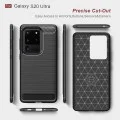Калъф за Samsung Galaxy Galaxy S20 Ultra 4G / S20 Ultra 5G - Carbon Silicone - Черен