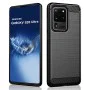 Калъф за Samsung Galaxy Galaxy S20 Ultra 4G / S20 Ultra 5G - Carbon Silicone - Черен