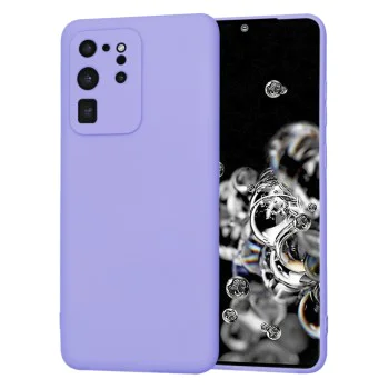 Калъф за Samsung Galaxy Galaxy S20 Ultra 4G / S20 Ultra 5G - SoftFlex - светло лилав