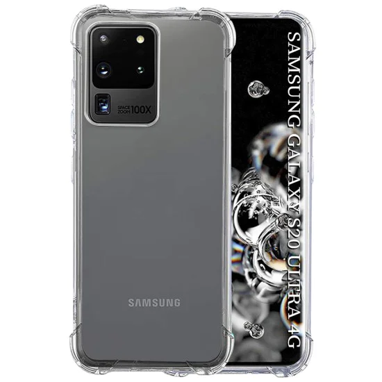 Калъф за Samsung Galaxy Galaxy S20 Ultra 4G / S20 Ultra 5G - Удароустойчив Прозрачен Прозрачен Силиконов - Прозрачен