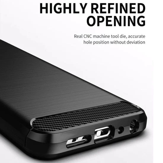 Калъф за Samsung Galaxy Galaxy S21 FE 5G - Carbon Silicone - Черен