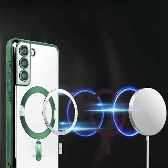 Калъф за Samsung Galaxy Galaxy S21 FE 5G - Luxury Crystal MagSafe - Златен
