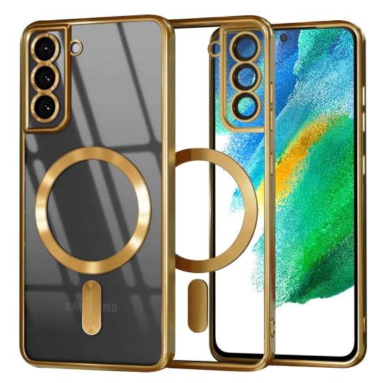 Калъф за Samsung Galaxy Galaxy S21 FE 5G - Luxury Crystal MagSafe - Златен