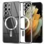 Калъф за Samsung Galaxy Galaxy S21 Ultra 5G - Luxury Crystal MagSafe - Сребрист