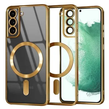 Калъф за Samsung Galaxy Galaxy S22 Plus 5G - Luxury Crystal MagSafe - Златен