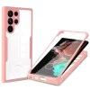 Калъф за Samsung Galaxy Galaxy S22 Ultra 5G + Cover - Techsuit - ColorVerse 360 ​​Series - Розов