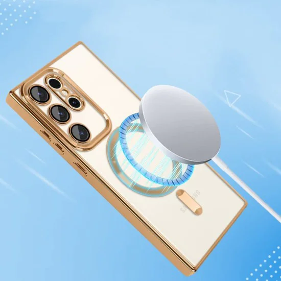 Калъф за Samsung Galaxy Galaxy S22 Ultra 5G - Luxury Crystal MagSafe - Сребрист