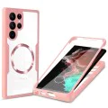 Калъф за Samsung Galaxy Galaxy S22 Ultra 5G + Протектор - ColorVerse 360 ​​MagSafe MagSafe Series - розов