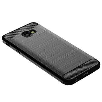 Калъф за Samsung Galaxy J4 Plus - Carbon Silicone - Черен