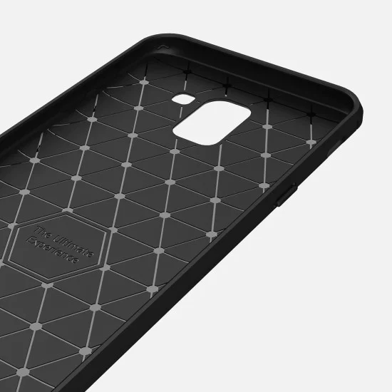 Калъф за Samsung Galaxy J6 2018 - Carbon Silicone - Черен