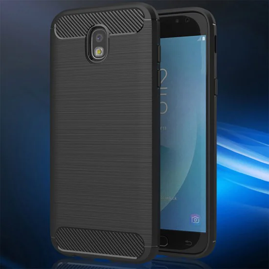 Калъф за Samsung Galaxy J7 2017 J730 - Carbon Silicone - Черен