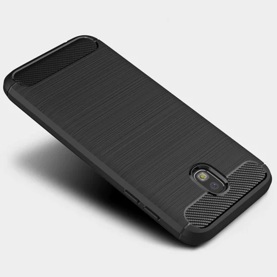 Калъф за Samsung Galaxy J7 2017 J730 - Carbon Silicone - Черен
