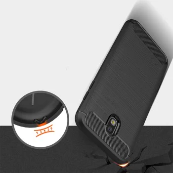 Калъф за Samsung Galaxy J7 2017 J730 - Carbon Silicone - Черен