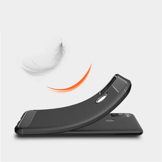 Калъф за Samsung Galaxy M21 / M30S - Carbon Silicone - Черен
