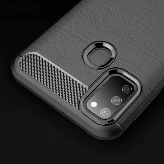 Калъф за Samsung Galaxy M21 / M30S - Carbon Silicone - Черен