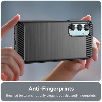 Калъф за Samsung Galaxy M35 - Carbon Silicone - Черен