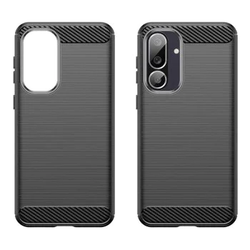 Калъф за Samsung Galaxy M56 - Techsuit - Carbon Silicone - Черен