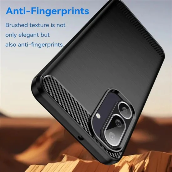 Калъф за Samsung Galaxy M56 - Techsuit - Carbon Silicone - Черен