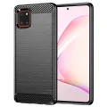 Калъф за Samsung Galaxy Note 10 Lite - Carbon Silicone - Черен