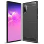 Калъф за Samsung Galaxy Note 10 Plus 4G / Note 10 Plus 5G - Carbon Silicone - Черен