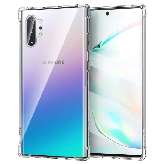 Калъф за Samsung Galaxy Note 10 Plus 4G / Note 10 Plus 5G - Удароустойчив Прозрачен Силиконов - Прозрачен
