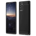 Калъф за Samsung Galaxy Note 20 / Note 20 5G - Carbon Silicone - Черен