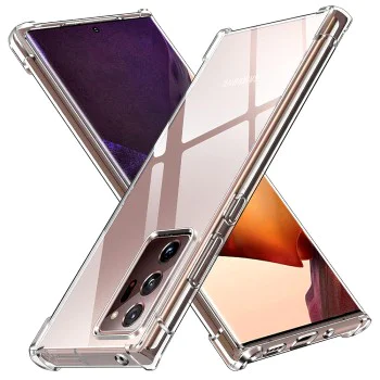 Калъф за Samsung Galaxy Note 20 Ultra 4G / Note 20 Ultra 5G - Удароустойчив Прозрачен Силиконов - Прозрачен