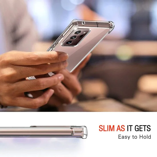 Калъф за Samsung Galaxy Note 20 Ultra 4G / Note 20 Ultra 5G - Удароустойчив Прозрачен Силиконов - Прозрачен