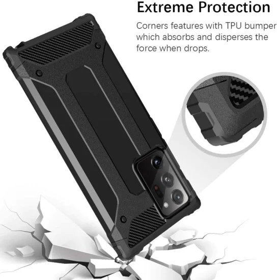 Калъф за Samsung Galaxy Note 20 Ultra - Hybrid Armor - черен