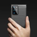 Калъф за Samsung Galaxy Note 20 Ultra / Note 20 Ultra 5G - Carbon Silicone - Черен