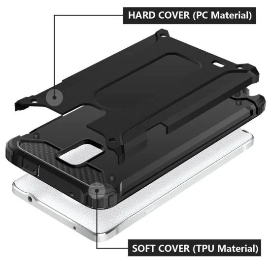 Калъф за Samsung Galaxy Note 4 N910 - Hybrid Armor - Черен