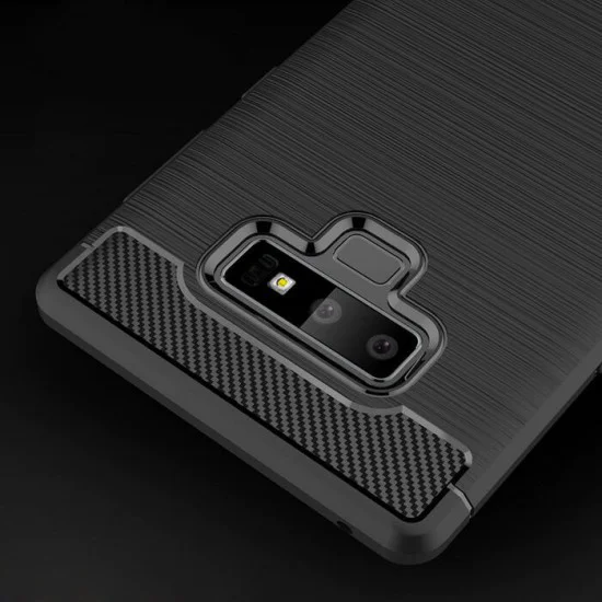 Калъф за Samsung Galaxy Note 9 - Carbon Silicone - Черен