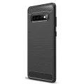 Калъф за Samsung Galaxy S10 - Carbon Silicone - Черен