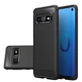Калъф за Samsung Galaxy S10 - Carbon Silicone - Черен