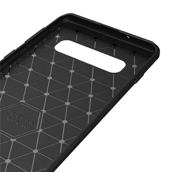 Калъф за Samsung Galaxy S10 - Carbon Silicone - Черен
