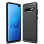 Калъф за Samsung Galaxy S10 - Carbon Silicone - Черен