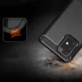Калъф за Samsung Galaxy S10 Lite - Carbon Silicone - Черен