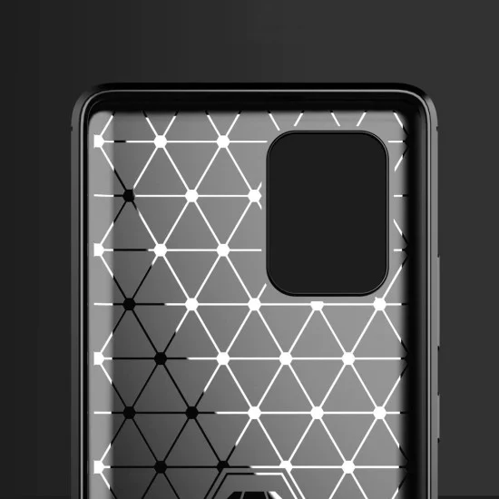 Калъф за Samsung Galaxy S10 Lite - Carbon Silicone - Черен