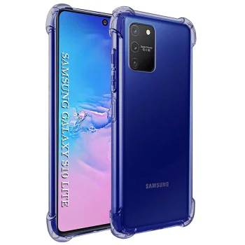 Калъф за Samsung Galaxy S10 Lite - Techsuit - Удароустойчив Clear Silicone - Опушено Черен
