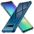 Калъф за Samsung Galaxy S10 Plus - Techsuit - Удароустойчив Clear Silicone - Опушено Черен