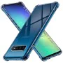 Калъф за Samsung Galaxy S10 Plus - Techsuit - Удароустойчив Clear Silicone - Опушено Черен