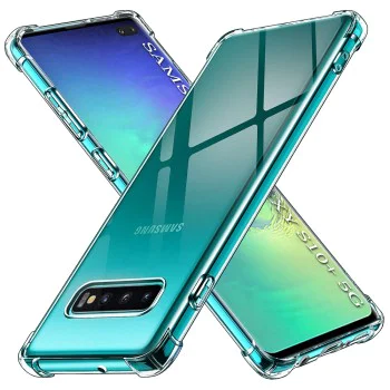 Калъф за Samsung Galaxy S10 Plus - Удароустойчив Прозрачен Силиконов - Прозрачен