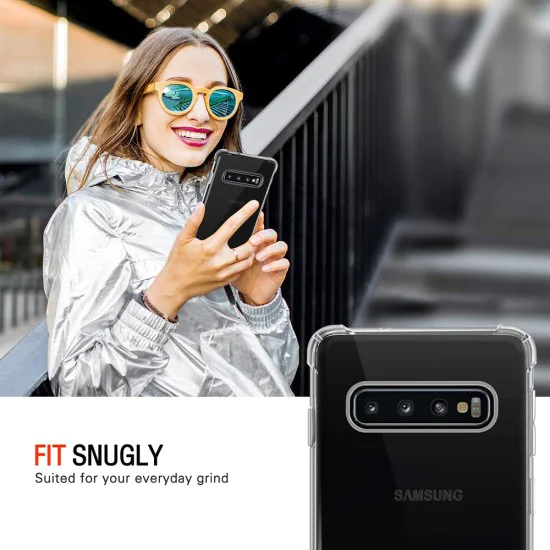 Калъф за Samsung Galaxy S10 - Удароустойчив прозрачен силикон - Прозрачен
