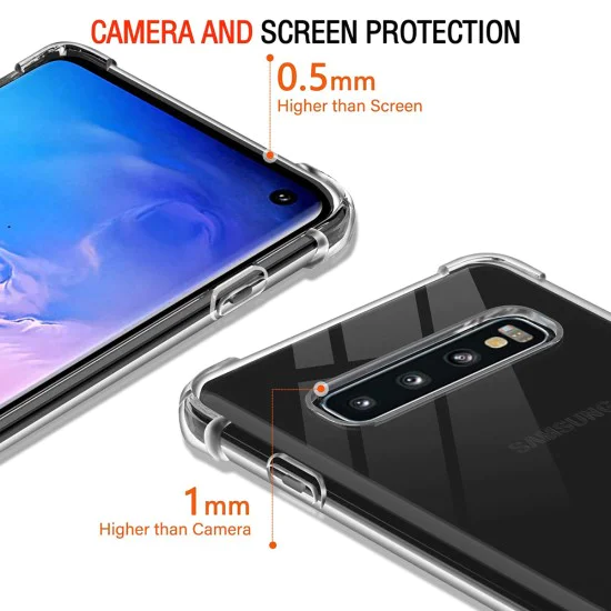 Калъф за Samsung Galaxy S10 - Удароустойчив прозрачен силикон - Прозрачен