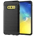 Калъф за Samsung Galaxy S10e - Carbon Silicone - Черен
