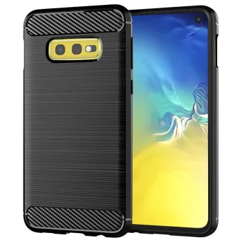 Калъф за Samsung Galaxy S10e - Carbon Silicone - Черен