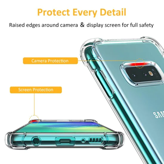 Калъф за Samsung Galaxy S10e - Удароустойчив Прозрачен Силиконов - Прозрачен