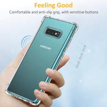 Калъф за Samsung Galaxy S10e - Удароустойчив Прозрачен Силиконов - Прозрачен