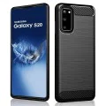 Калъф за Samsung Galaxy S20 4G / S20 5G - Carbon Silicone - Черен