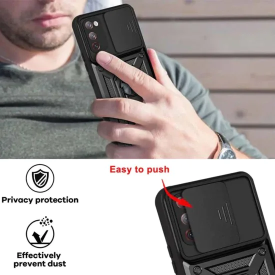 Калъф за Samsung Galaxy S20 FE / S20 FE 5G - CamShield Series - Черен